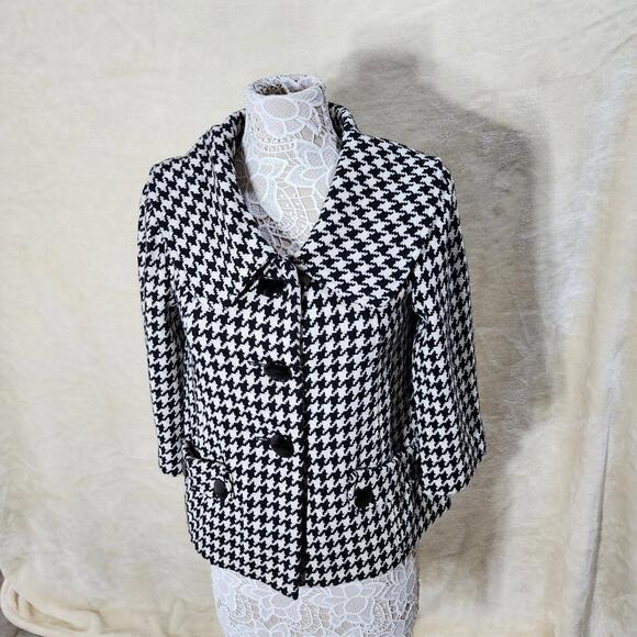 NWOT Mac & Jac black white swing jacket blazer M (P18 - Picture 1 of 9